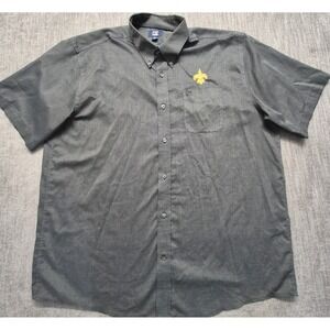 New Orleans Saints Cutter & Buck black checker short sleeve button up shirt XXXL